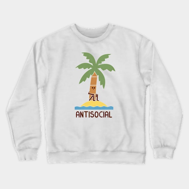 Antisocial Crewneck Sweatshirt by HandsOffMyDinosaur